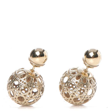 dior orb earring|CHRISTIAN DIOR Cannage Mise En Dior Tribal Earrings Gold .